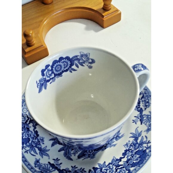Spode blue Collection Georgian Series "Girl at Well" Cup & Saucer Set - Picture 8 of 10